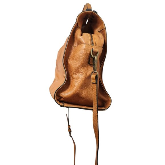 C & C California Leather Bag Satchel Crossbody Tote Bag British Tan - Picture 7 of 16